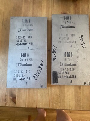 20 mm dicke Titanplatte Blech Ti-6Al-4V Qualität 5 MIL-T-9046J 160 mm x 300 mm