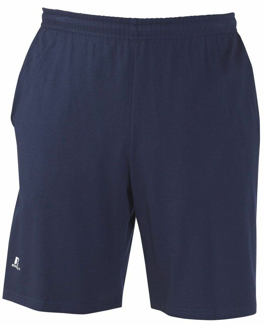 Men's Cotton Jersey Shorts With Pockets - Russell Athletic