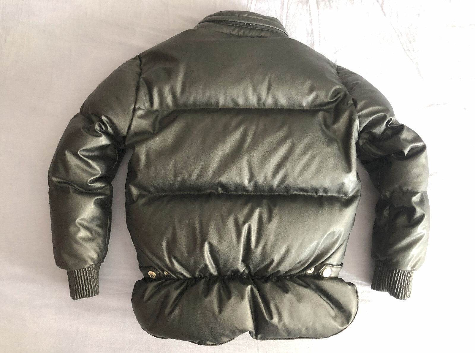 RRP €1200 Authentic DSQUARED Leather Bomber Down Jacket  for boys size 8Y image 2