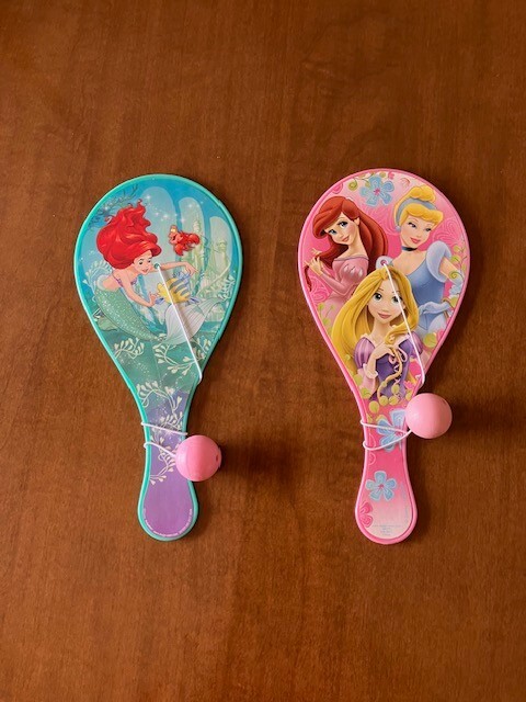 Disney Princess Paddle Ball Game Set of 2 Brand New Unused