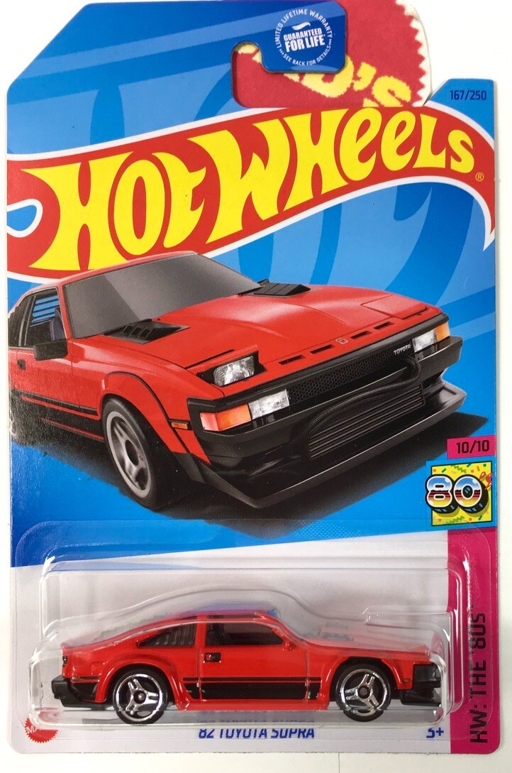 Hot Wheels '94 Toyota Supra Kitty Face Orange & '82 Supra Red The