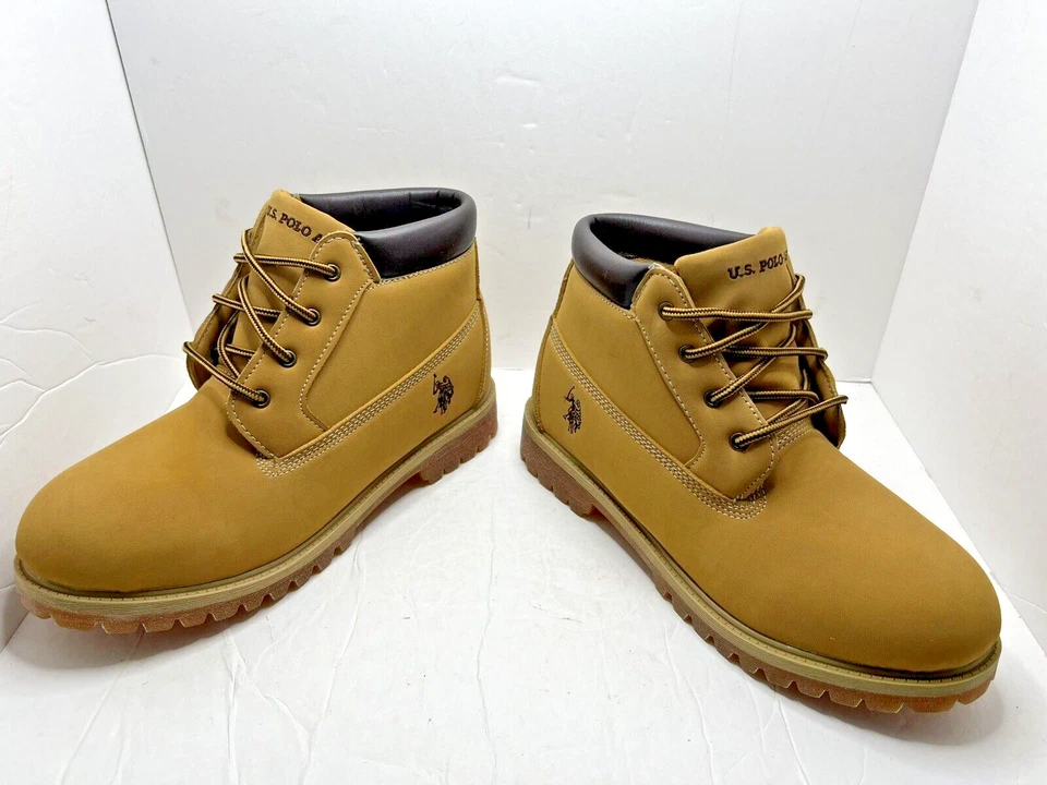 US Polo Assn. Botas con cordones marrón para hombre talla 8,5 resistentes al aceite 21754223N Foto 4 de 4
