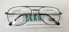 Vintage ELAN 9271 Gunmetal 57/18 Dbl Bridge Men's Metal Eyeglass Frame NOS  403