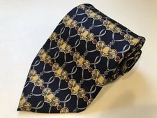 Savile Row 100% Silk Tie Made in USA Multicolor 4 Inch Wide