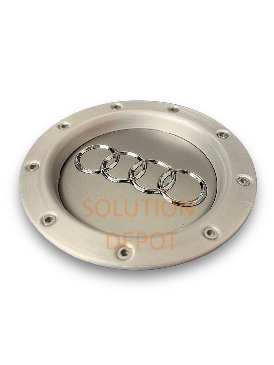 4 Gray Wheel Center Caps Hubcaps Rim Caps Emblems Badge for Audi