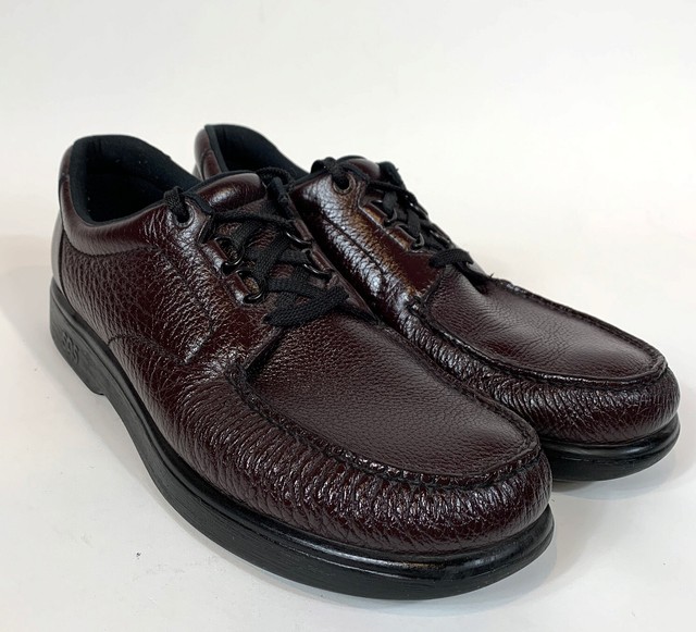 SAS Mens Tripad Comfort Soft Step Brown Leather Lace Up Orthopedic Shoe