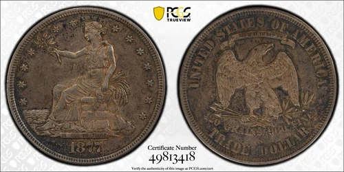 1877 S Trade Silver Dollar $1 PCGS XF 45