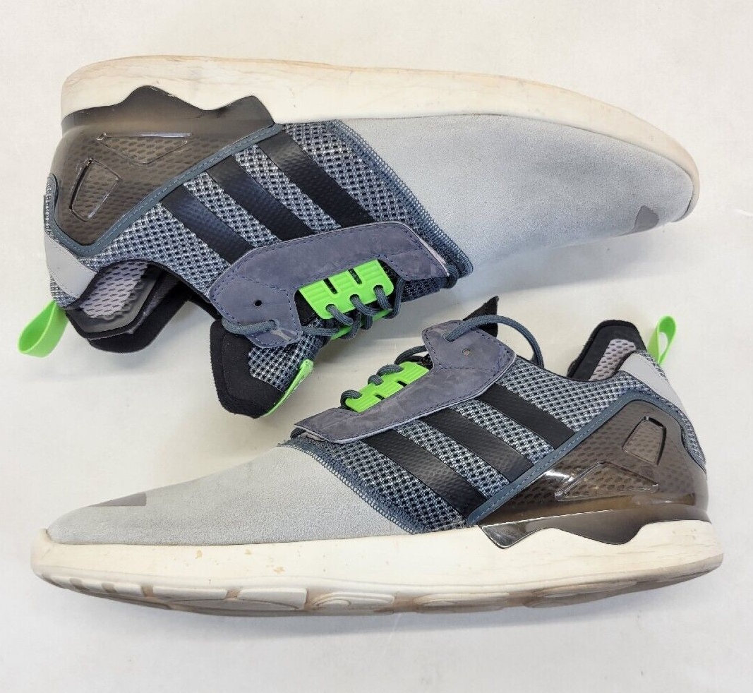Adidas ZX 8000 Boost Grey Green Black Sz 13 Mens Running Shoes