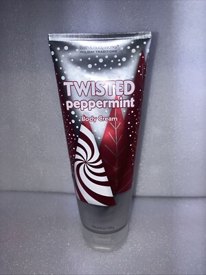 BATH and & BODY WORKS TWISTED PEPPERMINT BODY CREAM LOTION 8 Oz.
