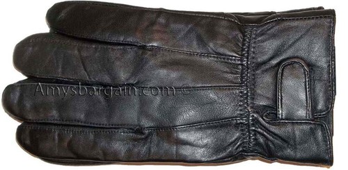 Men's leather gloves, Black Unbranded winter gloves lined warm gloves Brand New - Picture 10 of 11