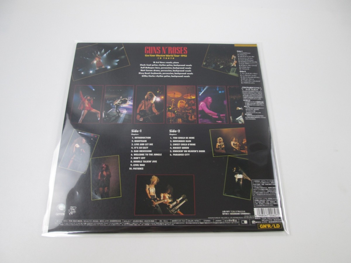 GUNS N' ROSES Use Your Illusion World Tour OBI Laser Disk Disc
