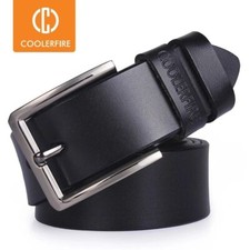 Cowhide Leather Belt - Tungsten Buckle Black Coffee Men Fashion Business Styles