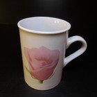 N9581 Cup Mug Ceramic Porcelain White Flower Rose Green Design Art Deco Table