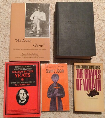 5 Books by Nobel Prize Authors: As Ever, Gene; Saint Joan; Grapes of Wrath+