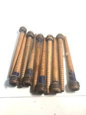 Wood Bobbins Spools Wooden Industrial Style Spindles 8.75" Wooden Quills Lot-10: