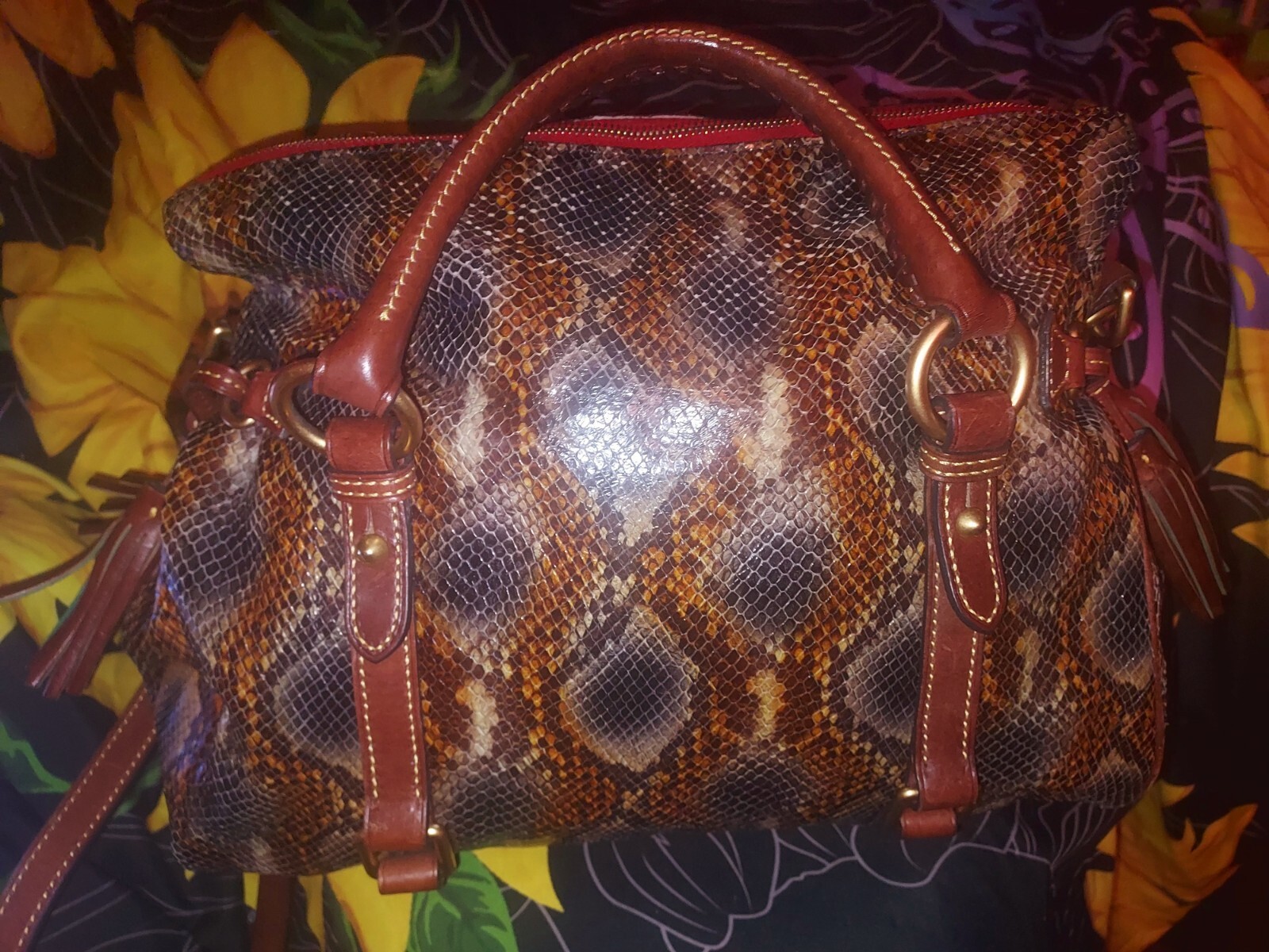 Vintage Authentic Dooney And Bourke Python Pattern - image 4