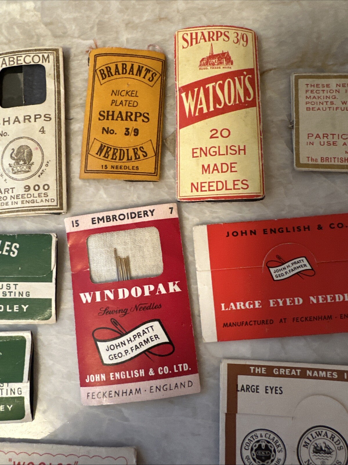 ANTIQUE Sewing Needle Lot 39 Sewing All England English War Pack Some Very Rare