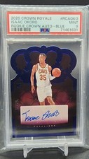 POP 1 -  2020 Panini Crown Royale Isaac Okoro BLUE /75 Rookie Crown Auto PSA 9