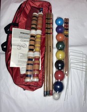 Croquet by Sportcraft Complete Set 6 Players With Carrying Case/instruction 2007