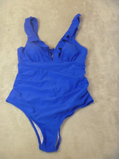 Womens SWIMSUIT 1 piece Size XL 14/16 Vivid Blue Figure Flattering 