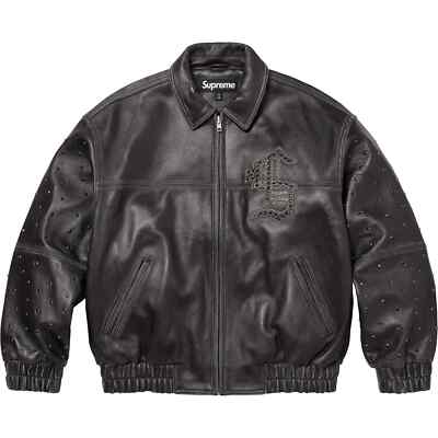 Supreme Gem Studded Leather Jacket Black Brown 2colors | eBay