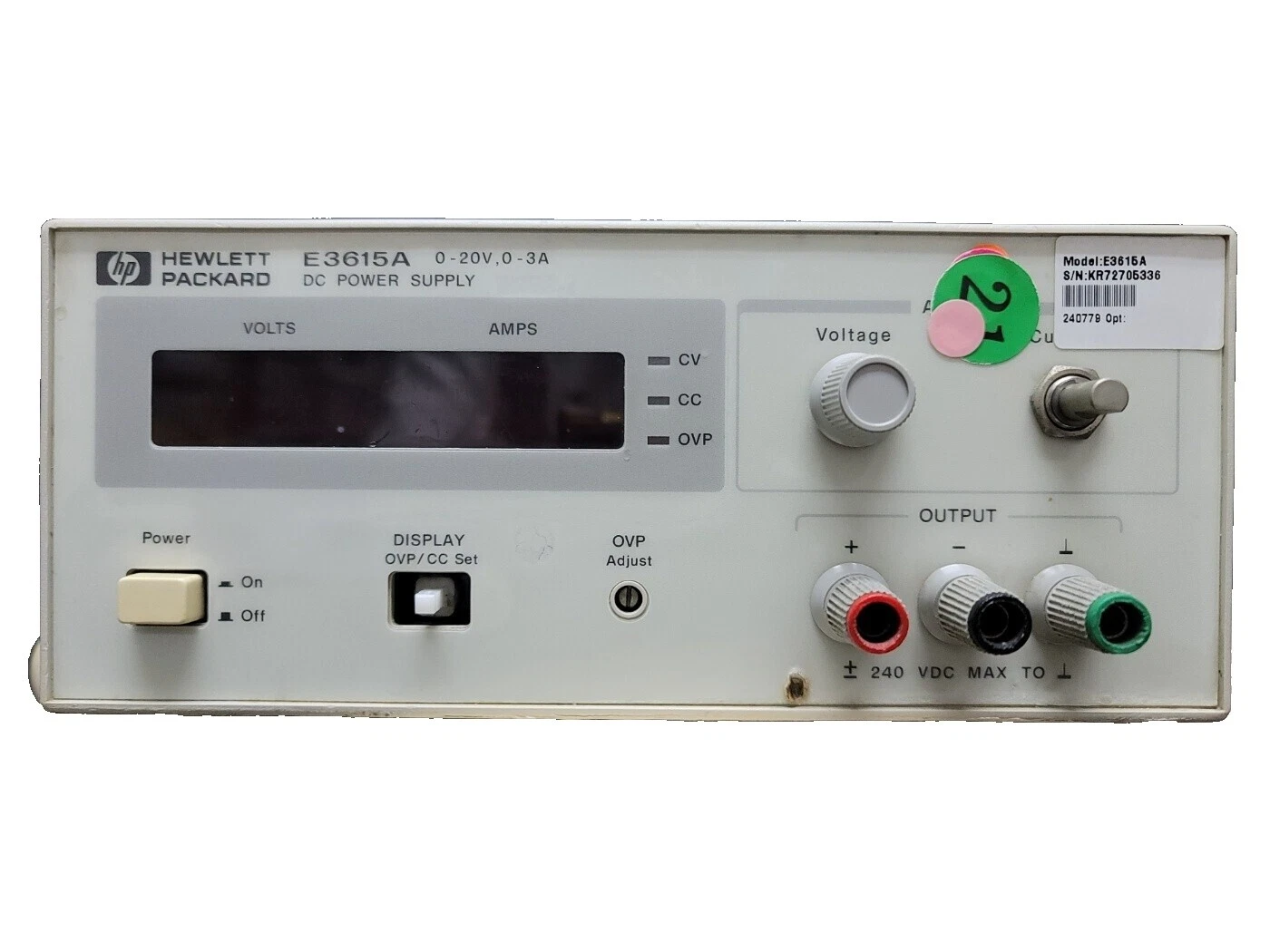 HP Adjustable 3 A Maximum Current Output Power Supplies