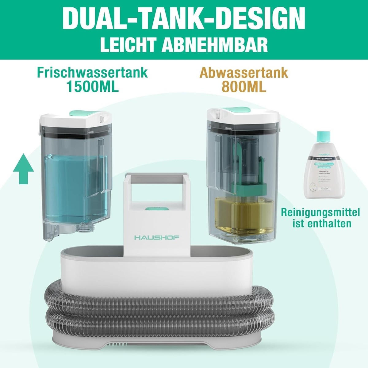 Produktbild von Shark Flex Breeze STREND PRO Waschsauger Polsterreiniger Gerät 450W | Teppichreiniger Für Teppich | Fleckenreiniger Mit 2 Reinigungsdüsen | Vacuum Nasssauger Bissell Nasssauger