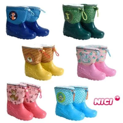 Nici Kinder Gummistiefel Regenstiefel Thermostiefel Mädchen Jungen gefüttert