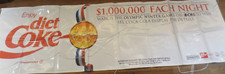 Diet Coke Olympic Winter Games Banner Large Ad Sign Unused  strings to hang 92