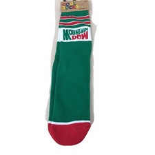 Mtn Dew Soda Novelty Socks Size 6-12 Men s Crew New Tags AR157