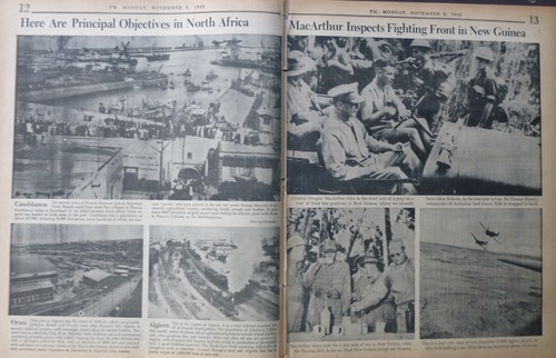 AFRICA FRONT USA MacARTHUR NORRIS VICHY SHIP DUNKERQUE November 9 1942 PM DAILY - Picture 3 of 5