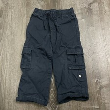 Gymboree Boys Cargo Pants Navy Blue Drawstring Size 4