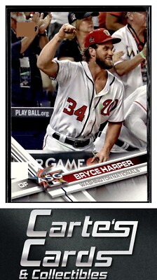 Bryce Harper 2017 Topps Update #US141b Raised Fist SP Variation All-Star