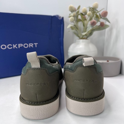 Rockport Axelrod Quilted Slip On Shoes Olive Green CI6928 Men 11 M NWB - Picture 2 of 9