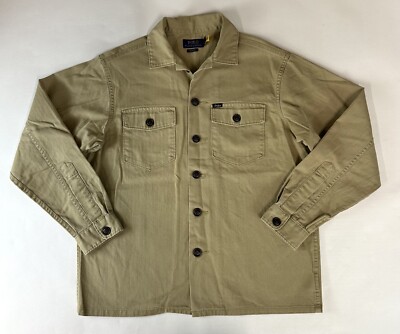 NWOT Polo Ralph Lauren Men s Size Small Brown Twill Shirt Jacket Classic Fit