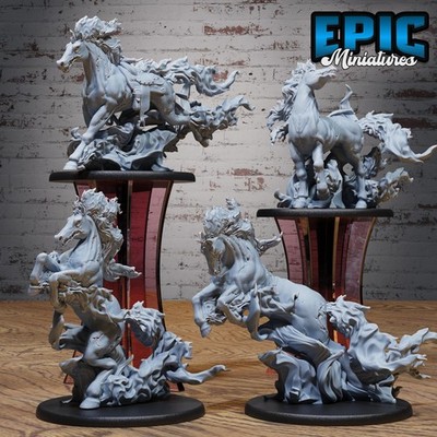 Nightmare Horse | D&D Dungeons and Dragons Tabletop Miniature 28-32mm Scale