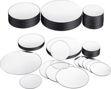 40 Pieces Mini Size round Mirror Small round Mirror Adhesive Tiles Home Decorati