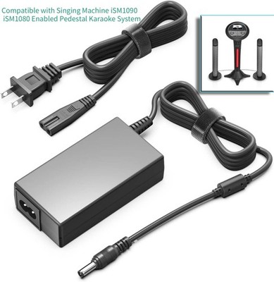AC Adapter For Singing Machine iSM1090 iSM1080 Enabled Pedestal Karaoke System