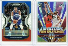 * RUDY GOBERT * 2021-22 OPTIC AIR DEFENSE REFRACTOR + PRIZM RED WHITE BLUE HOLO