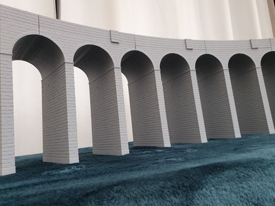 O Gauge GEBOGEN 3 Fuß Radius (072) 7 Bogen modulares Viadukt-Kit