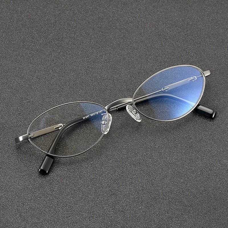 Monturas de gafas ópticas RX vintage de titanio puro ojo de gato para mujer 55-19-147 Foto 3 de 4