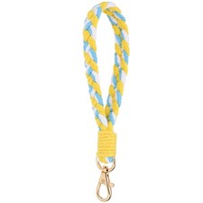 Handmade Bracelet Keychain for Travel Concerts, Yellow Blue