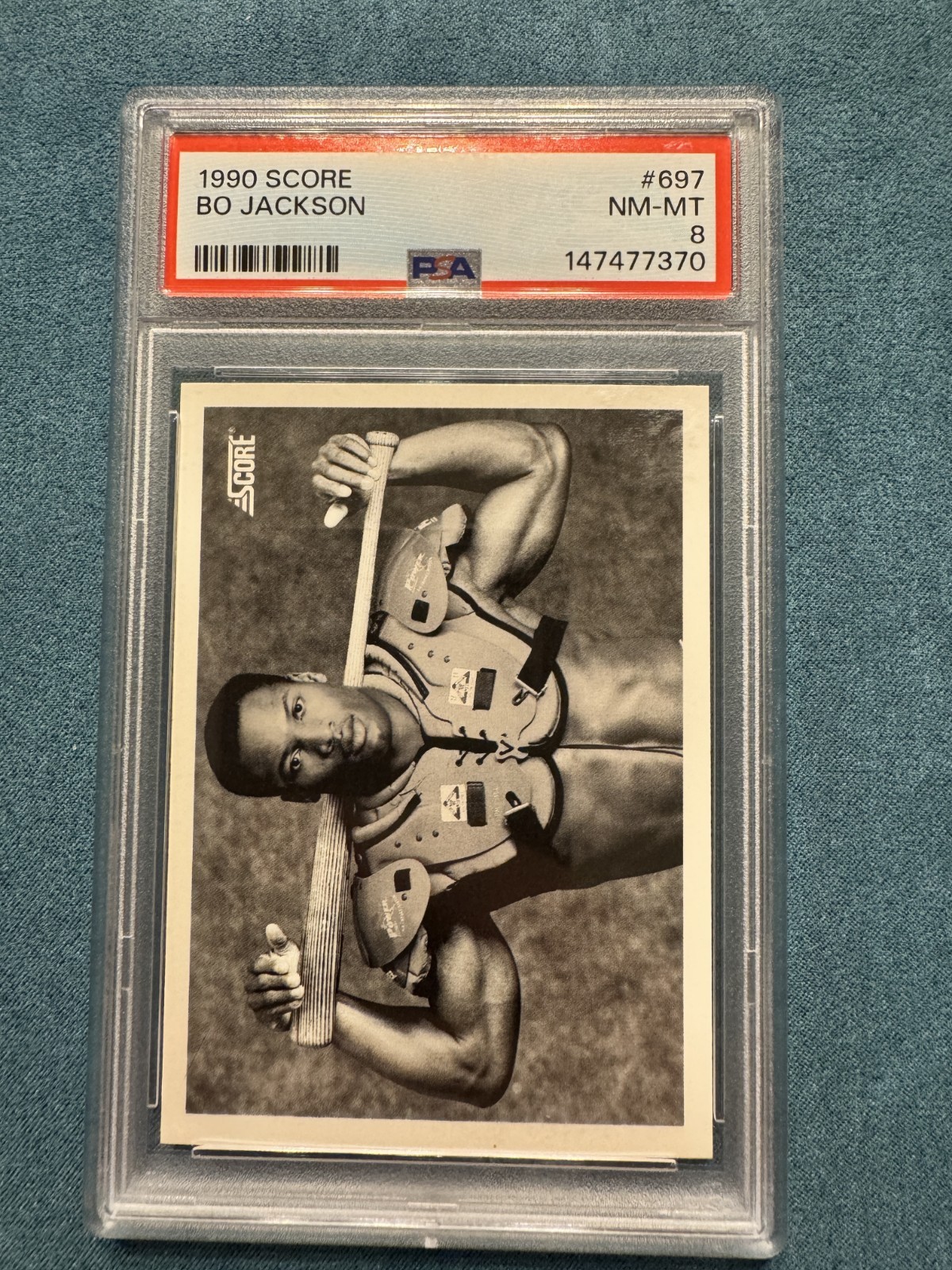 1990 Score Bo Jackson #697 Football Baseball PSA 8
