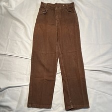Vtg Levis Yourh 550 Jeans Size 8 Regular Boys Orange Tab Brown Denim 22x23