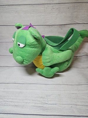 Plush DRAGON Trick or Treat Bucket Halloween-Easter Basket Pail, Green, 2012