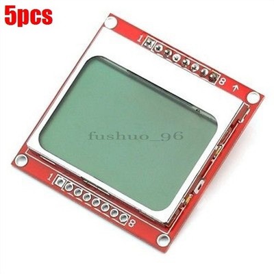 5Pcs With   Backlight Adapter Pcb Lcd Module 84X48   5110 New Ic ht &ex