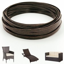 2.2 Lbs Mottled Dark Brown Wicker Repair Supplies, 520 Ft Plastic Rattan Repl...