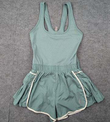 Free People Movement Easy Tiger Shortsie Womens XS Romper Athleisure Tennis Prep
