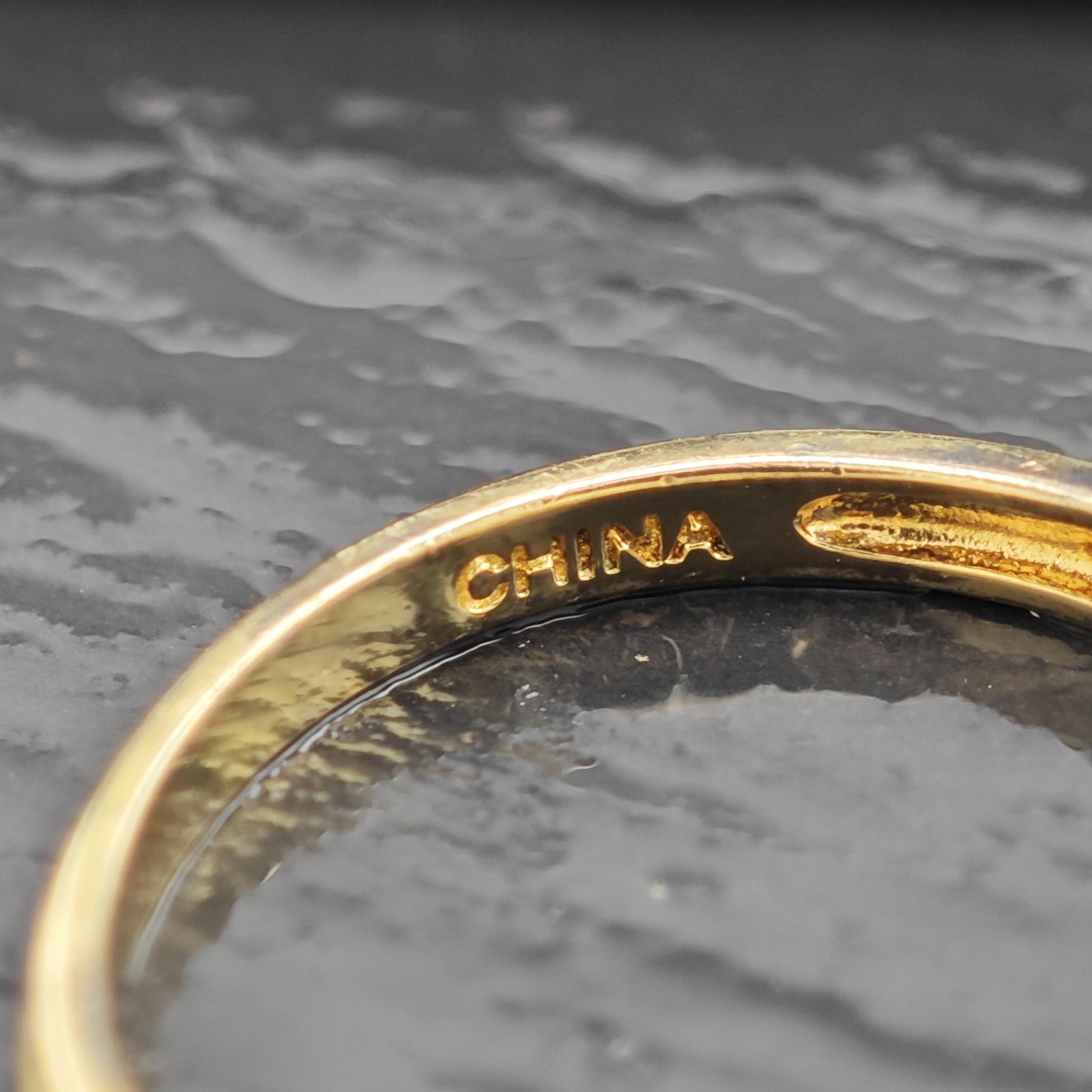 Stackable Gold Plated Ring Sterling Silver Size 10 - image 8