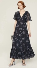 Love Shake Fancy Navy Kover Maxi Size 4 Designer MSRP $595 business cocktail cas